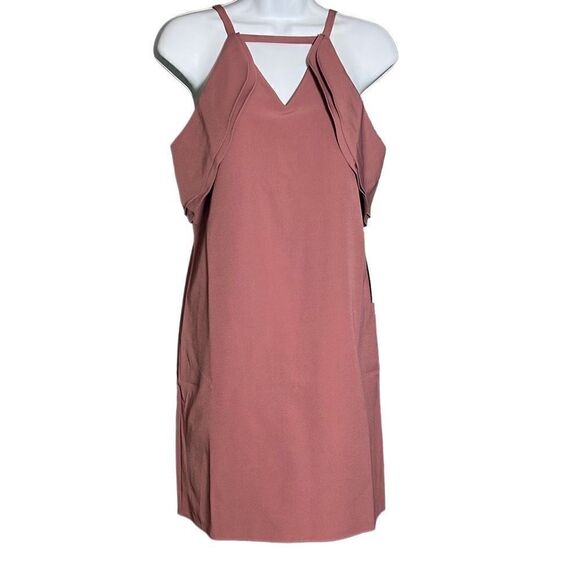 Cooper & Ella Women's Sleeveless Tier Fold Accent Mini Rose Pink Dress XS NWT - Picture 1 of 10